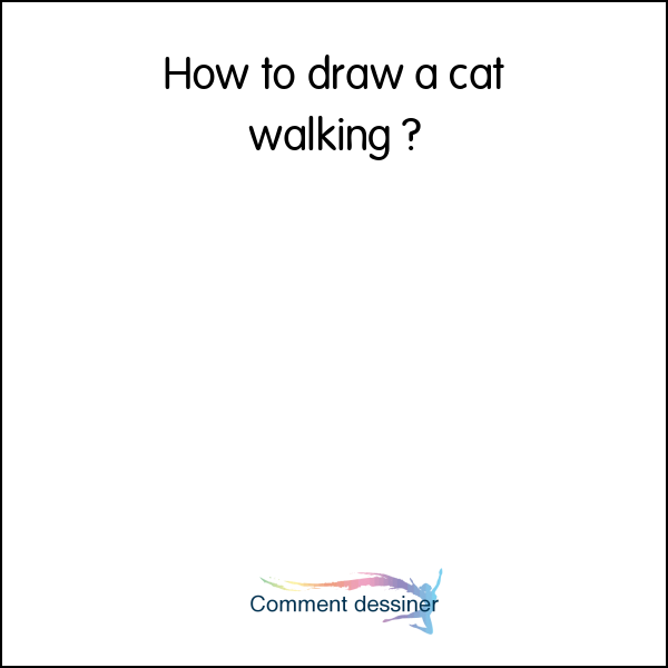 How to draw a cat walking